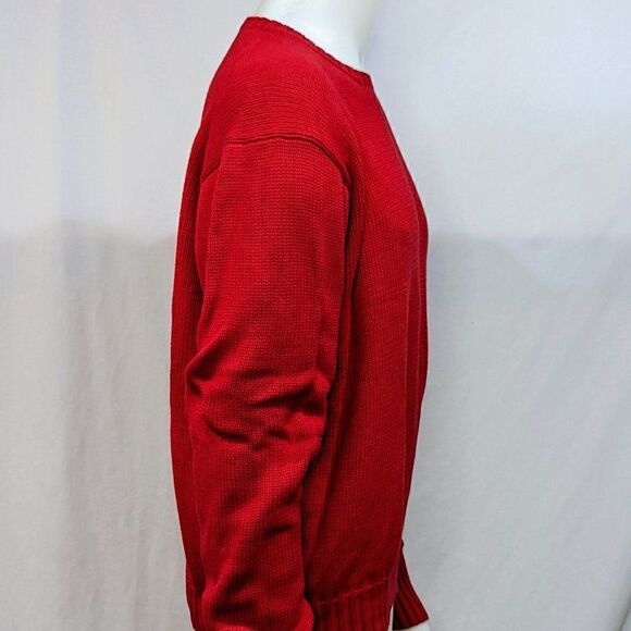 Polo Ralph Lauren Cable knit red cotton crew neck - Picture 8 of 8